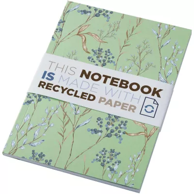 Notatnik A5 Novella Austen z miękką okładką z materiału z recyklingu, 50 kartek - Zielony (21024961)