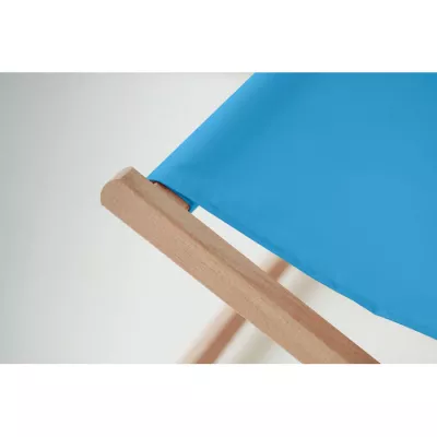Leżak plażowy drewniany składany HONOPU - Turkusowy (MO6503-12)