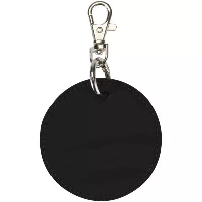 Resi Plus brelok z okrągłą zawieszką z recyklingowanego materiału z certyfikatem GRS  - Czarny (13014090)
