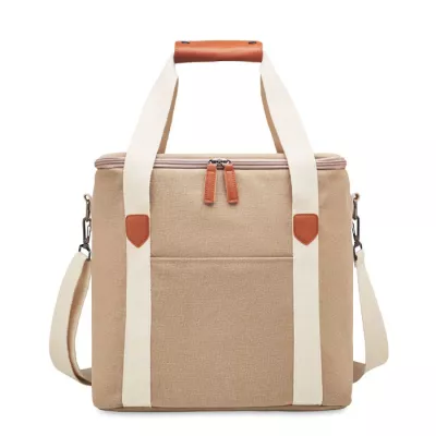 Torba termiczna duża z płótna 450 g/m² KECIL LARGE - Bezowy (MO6869-13)