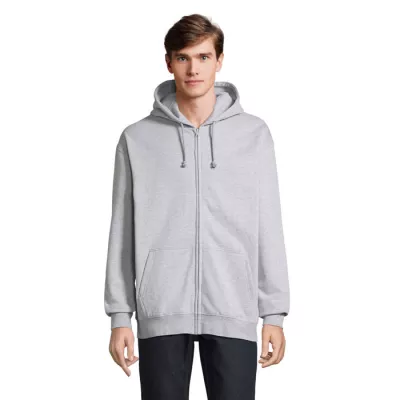 Bluza rozpinana z kapturem Sol's CARTER - Szary Melanż 2 (S03812-GY)