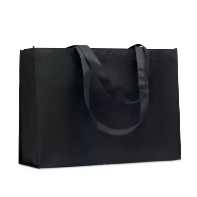 Torba na zakupy z włókniny RPET 80 g/m² KAIMONO - Czarny (MO2193-03)