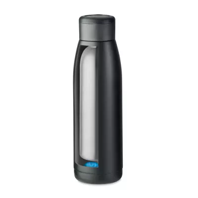 Butelka dwuścienna stalowa 400 ml CALEFRIO - Czarny (MO2331-03)
