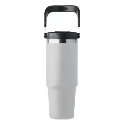 Kubek termiczny ze słomką ze stali 850 ml SUMA HAND - Bialy (MO2561-06)