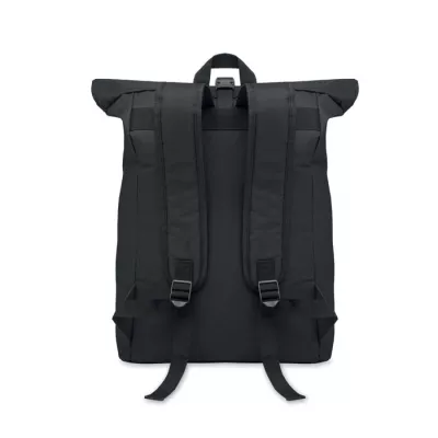 Plecak rolltop na laptop 15" z poliestru 600D IREA - Czarny (MO2170-03)