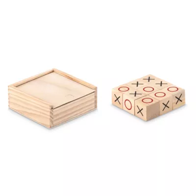 Gra w kółko i krzyżyk drewniana TIC TAC TOE - Drewna (MO9493-40)