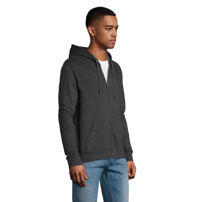Bluza unisex z kapturem rozpinana 260 g/m² Sol's STONE - Charcoal Melange (S01714-CE)
