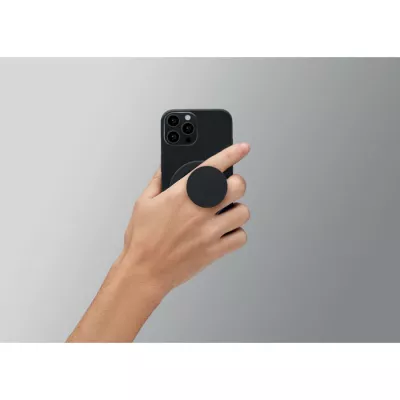 Uchwyt magnetyczny na telefon z ABS z recyklingu ABLE - Czarny (MO2556-03)