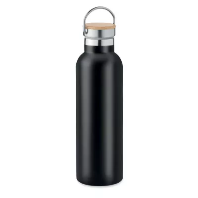 Termos z bambusową pokrywką 750 ml HELSINKI MED - Czarny (MO6372-03)