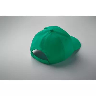 Czapka z daszkiem 5-panelowa z bawełny 160 g/m² BUZZ - Zielony (MO1447-09)