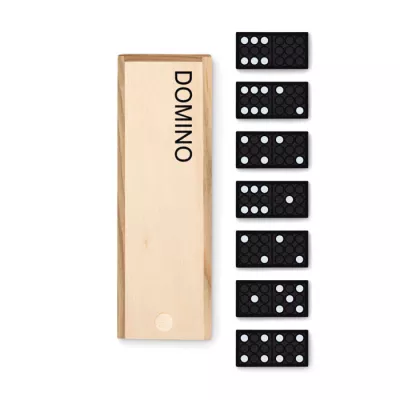 Domino 28 elementów w drewnianym pudełku DOMINO - Drewna (MO9188-40)