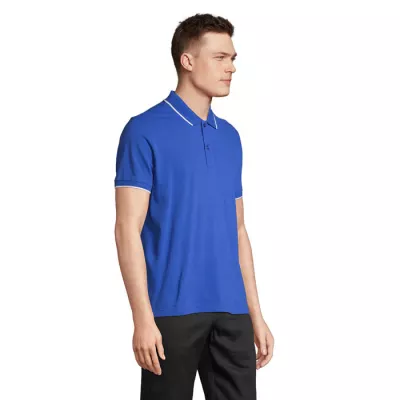 Koszulka polo unisex z prążkiem Sol's PALERMO - Królewski Niebieski/biały (S04769-RW)