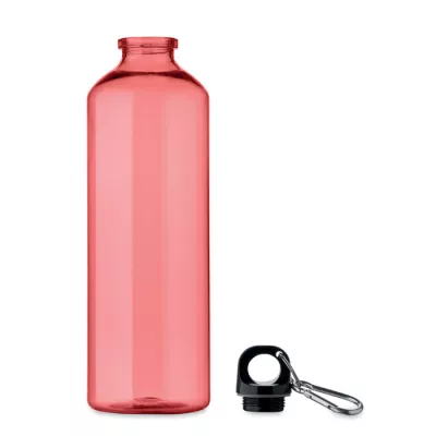Butelka z RPET z karabińczykiem 750 ml MOSS RE750 - Przezroczysty Czerwony (MO2804-25)