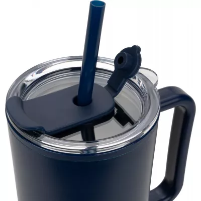 Kubek ze słomką XXL 1200 ml TEODORA - granatowy (8468644)