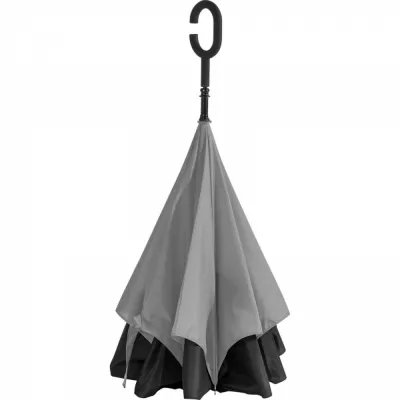 Parasol manualny odwrócony ø120 cm OLIVIA - szary (4047607)