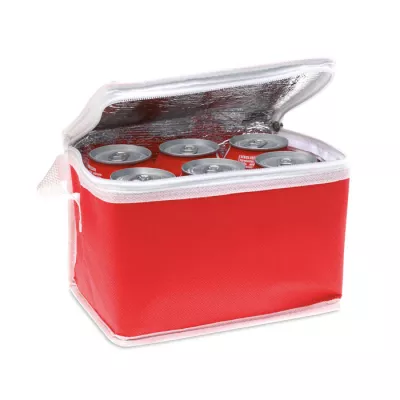 Torba chłodząca na 6 puszek 80 g/m² PROMOCOOL - Czerwony (MO7883-05)