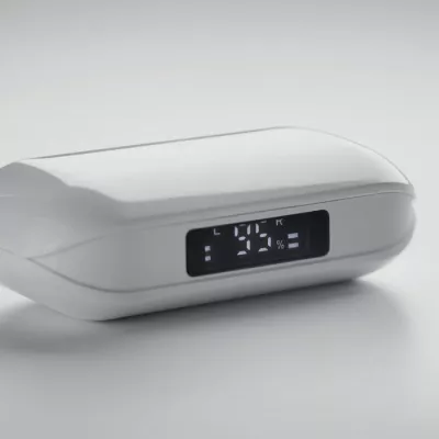 Słuchawki douszne TWS Bluetooth 5.3 z LCD QUAVER - Bialy (MO6946-06)