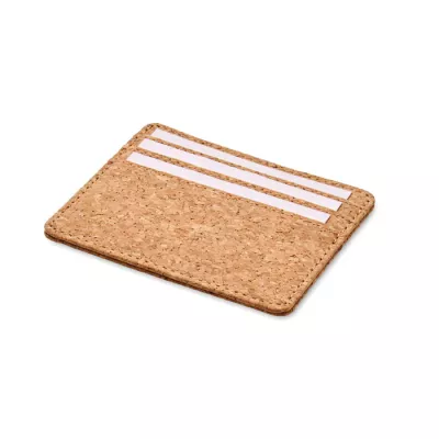 Etui na karty z korka z RFID WALLK - Bezowy (MO2625-13)