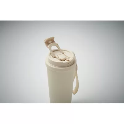 Kubek termiczny 2 w 1 ze stali 500 ml TOPAZ LARGE - Bezowy (MO2662-13)