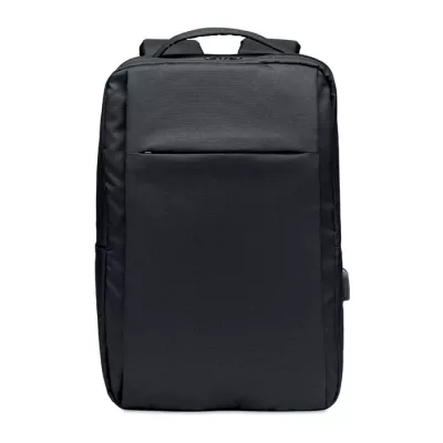 Plecak na laptop 13" z RPET z kablem USB SEOUL - Czarny (MO6328-03)