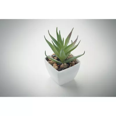 Sztuczna roślina mini aloes z PP ARTILOE - Bialy (MO2852-06)