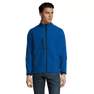 Softshell męski 3-warstwowy 340 g/m² Sol's RELAX - Niebieski (S46600-RB)