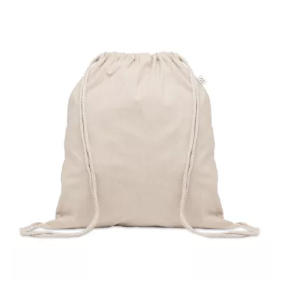 Worek ze sznurkiem z recyklingu 140 g/m² CABETRI - Bezowy (MO2401-13)
