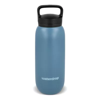 Termiczna butelka uniwersalna Waterdrop z ustnikiem 600 ml - niebieskoszary (LT47000-N0065)