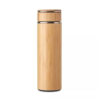 Termos dwuścienny z zaparzaczem 400 ml TAMPERE - Drewna (MO6272-40)