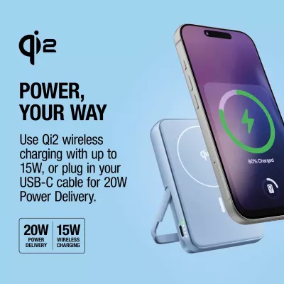 Fresh 'n Rebel Powerbank bezprzewodowy 10000 mAh kompatybilny z MagSafe - jasnoniebieski (LT49745-N0012)
