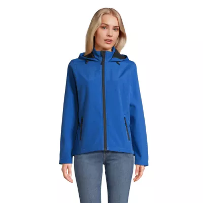 Softshell damski z kapturem Sol's RACE HOODED WOMEN - Niebieski (S04448-RB)