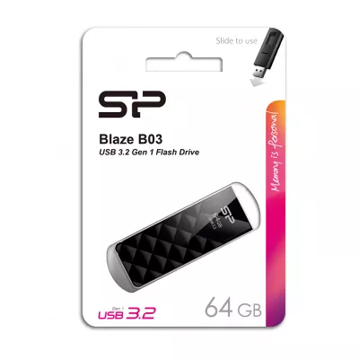 PENDRIVE B03, 16GB 3.2 SILICON POWER - czarny (EG829103 64GB)