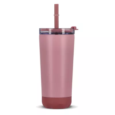 Kubek termiczny InSideOut ze stali nierdzewnej o podwójnych ściankach, 600 ml - pasteloworóżowy (LT57017-N0079)