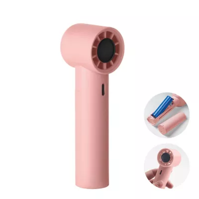 Mini wentylator ręczny z wyświetlaczem 2600 mAh GLACI - Dziecięcy Róż (MO2780-11)