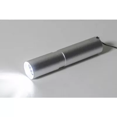 Chargelight Tone latarka akumulatorowa z recyklingowanego aluminium - srebrny (AP864122-21)