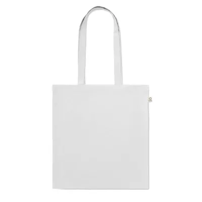 Torba z bawełny z recyklingu 140 g/m² VIVEKA COLOUR - Bialy (MO2302-06)