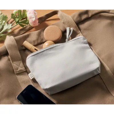 Kosmetyczka z bawełny z recyklingu 320 g/m² ELNAS - Szary (MO2274-07)