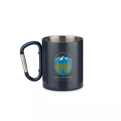 Kubek z recyklingowanej stali nierdzewnej VIVO 250 ml - granatowy (16405-06)