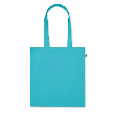 Torba z bawełny organicznej 220 g/m² BENTE COLOUR - Turkusowy (MO2197-12)