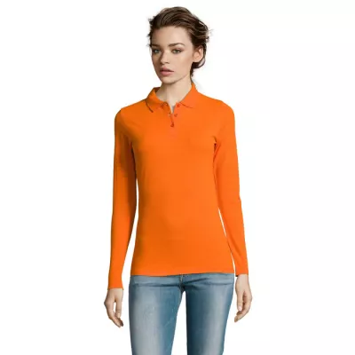 Polo damskie 180 g/m² Sol's PERFECT LSL WOMEN - Pomaranczowy (S02083-OR)