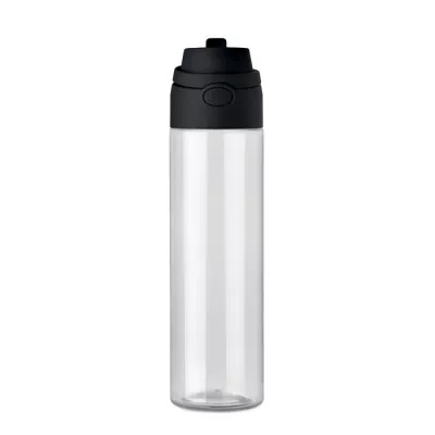 Butelka z RPET ze słomką 2 w 1 700 ml TOIEN KLAR - Czarny (MO2990-03)