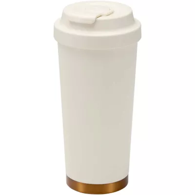 Kubek termiczny Hampton o pojemności 480 ml, wykonany ze stali nierdzewnej z recyklingu z certyfikacją RCS, z podwójnymi ścia - Kramowy (10095601)