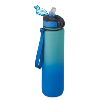 Butelka sportowa RPET 1000 ml ze słomką ACTIVATE - Niebieski (MO2489-37)