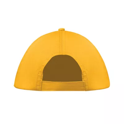 Czapka z daszkiem 5-panelowa z bawełny 160 g/m² BUZZ - Zólty (MO1447-08)