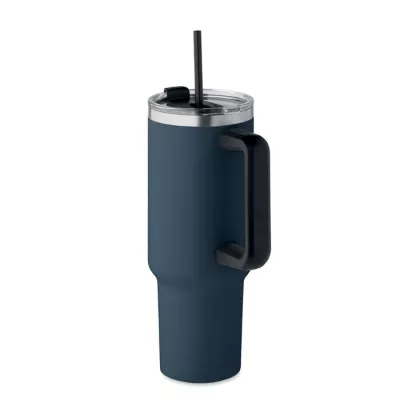 Kubek termiczny stalowy ze słomką 1200 ml SUMA - Francuski Granat (MO2327-85)