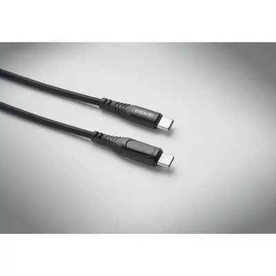 Kabel USB-C 100W z wyświetlaczem mocy TYPSO - Czarny (MO2676-03)
