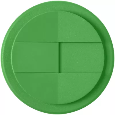 Kubek Americano® Eco z recyklingu o pojemności 350 ml z pokrywą odporną na zalanie - Czarny-Zielony (21042561)