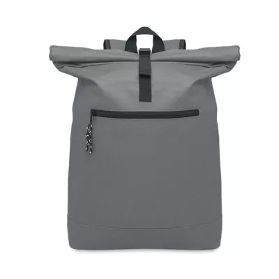 Plecak rolltop na laptop 15" z poliestru 600D IREA - Kamienny Szary (MO2170-15)