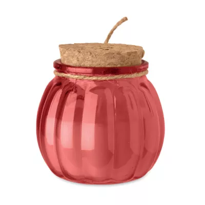 Świeca waniliowa w szkle z wosku roślinnego PUMKIN - Czerwony (MO3193-05)