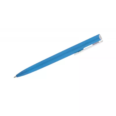 Długopis plastikowy z matową powłoką soft touchALEO - niebieski (19499-03)